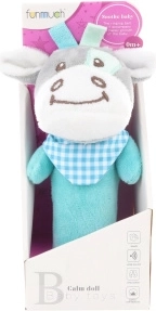 Hochet couineur ânon turquoise