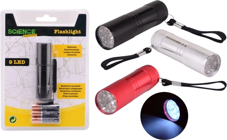 Metalen LED-zaklamp met polslint