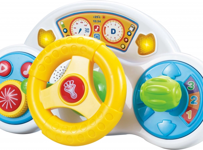 Interactive kids’ steering wheel with lights and sounds