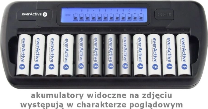 Processorlader EverActive voor 12 AA/AAA-accu’s