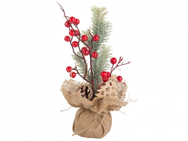 Kerst rieten tafeldecoratie