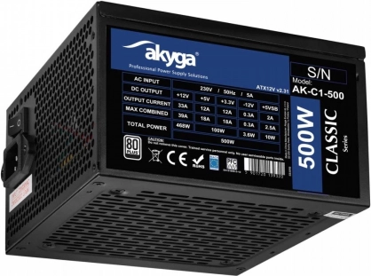 Akyga ATX-Netzteil 500 W Classic 80 PLUS