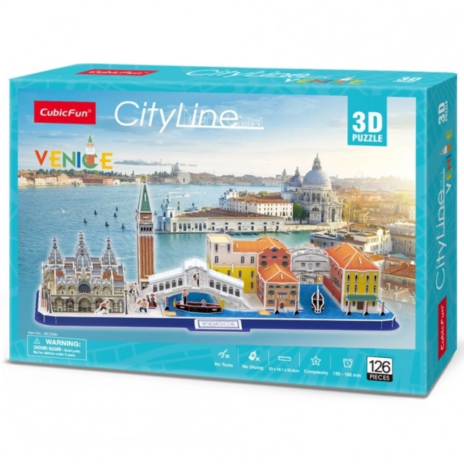 3D puzzel panorama Venetië - 126 stukjes