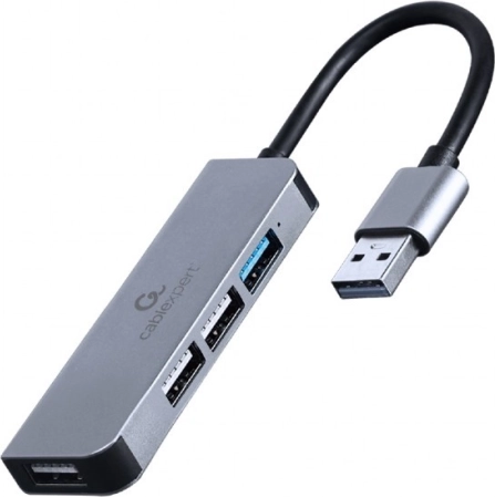 4-port USB hub, 3× USB 2.0 + 1× USB 3.1, aluminum
