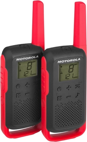 Motorola Talkabout T62 PMR446 two-way radios, red-black