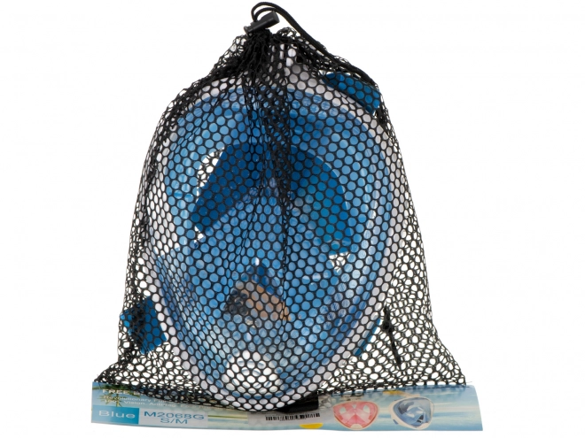 Masque de plongée avec tuba Full Folding, taille S/M, couleur bleue