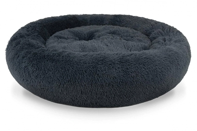 Universeel pluchen dierenbedje 60 cm - donkergrijs