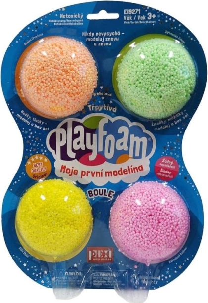 PlayFoam Boule glitter set of 4 colors – mess-free modeling clay