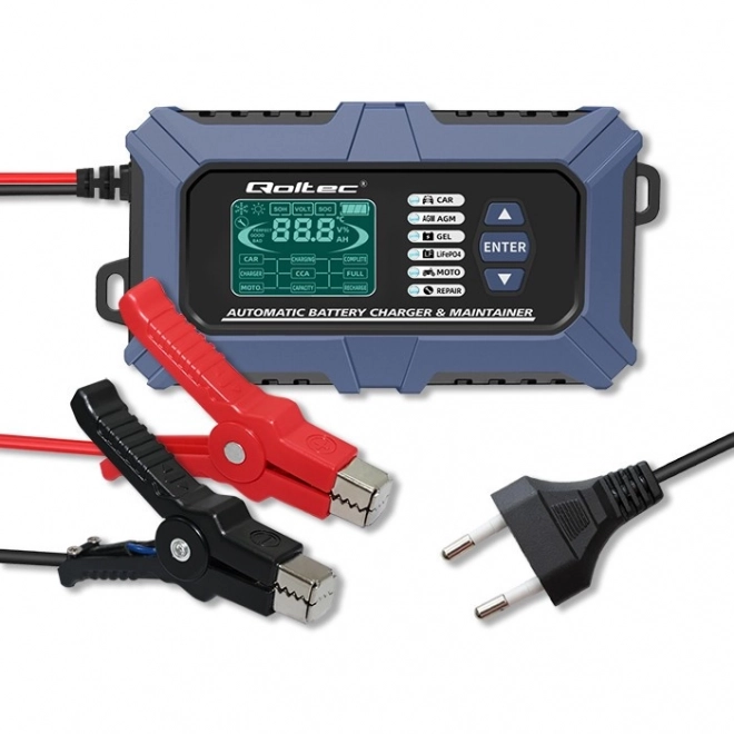Intelligente microprocessorgestuurde oplader met batterijtester en herstelmodus 12V | 6A | LCD | AGM LiFePO4 GEL batterijoplader