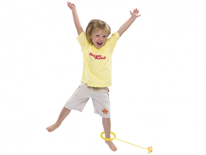 Hula hoop been springbal verlicht LED geel