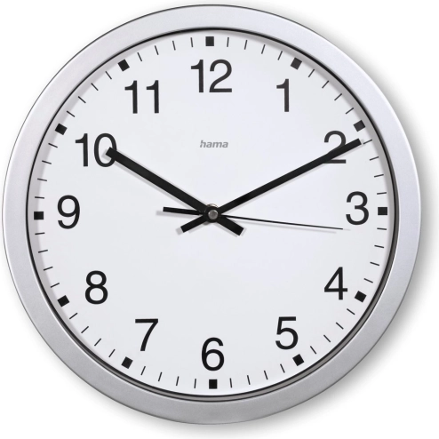 Wandklok Mallorca Zilverkleurig 30 cm