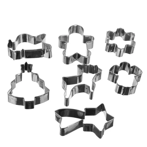 Weihnachtliche Ausstechformen aus Metall 7-teilig
