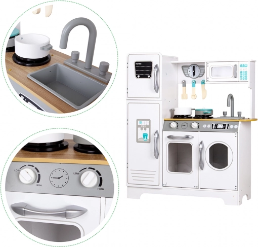 Kühlschrank, Spüle und Stauraum