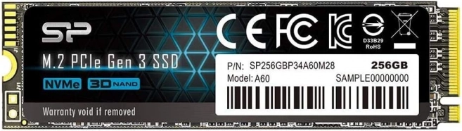 SSD disk Silicon Power P34A60 256GB M.2 PCIe NVMe