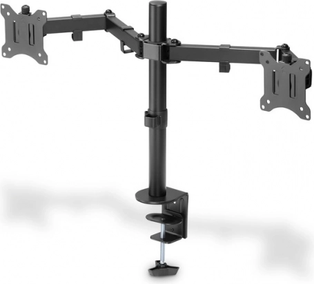 Double Table Monitor Stand with Clamp 15"-32", Black