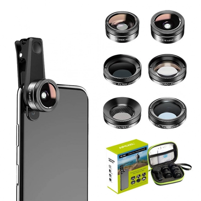 Universelles 6-in-1-Set mit Handyobjektiven Apexel