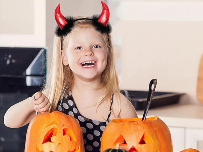 Diadeem met duivelse hoorns voor Halloween