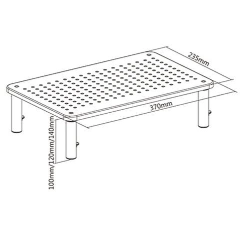 Height adjustable monitor or laptop stand