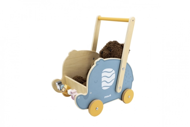 Houten loopwagen - olifant