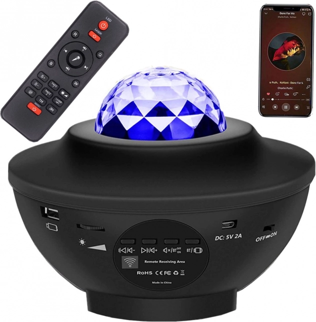 Sternenhimmel-Projektor mit Bluetooth-Lautsprecher und Fernbedienung