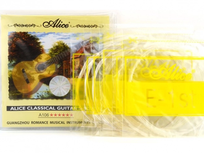 Nylon-Saiten für klassische Gitarre Alice - Satz 6 Stk.