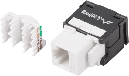 Tool-free keystone module RJ45 UTP Cat.6a 180° for installation box