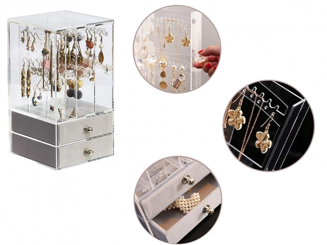 Organisateur de bijoux pour coffret, présentoir en velours