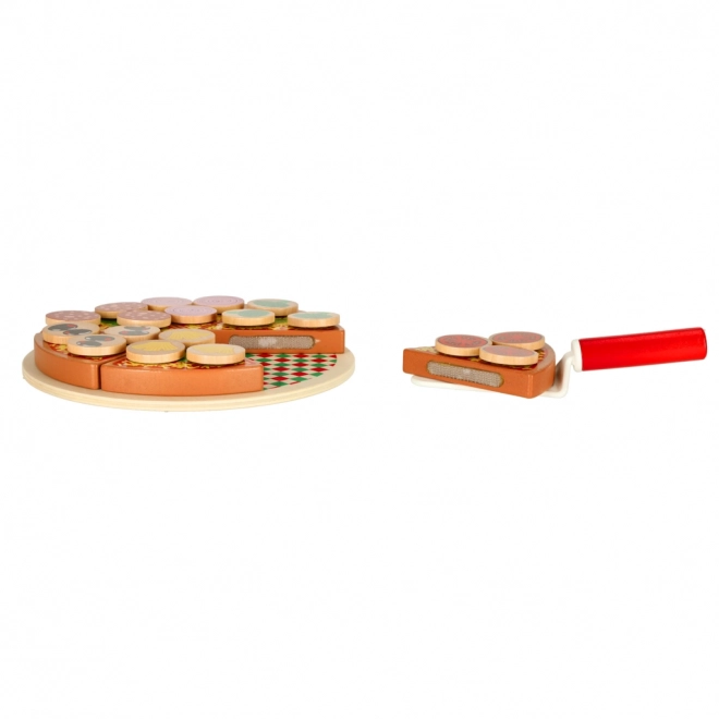 Houten speelset Pizza met accessoires