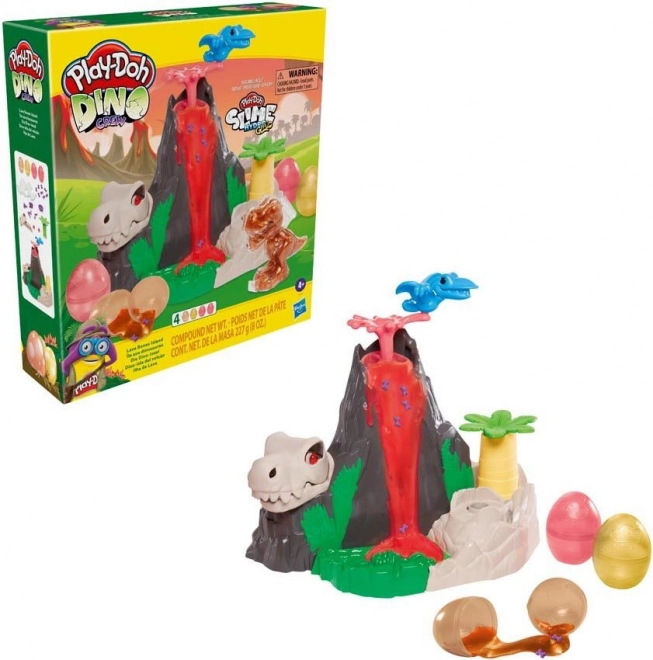 Play-Doh Dinosaur Island Lava Volcano Slime Playset