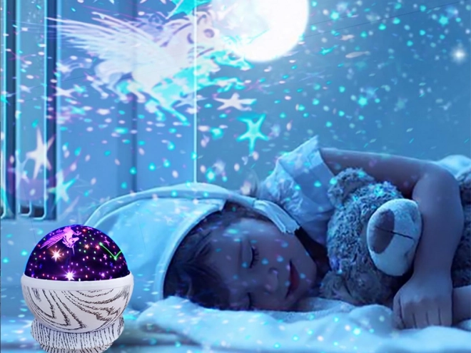 Rotating Star LED Night Lamp Projector with Unicorn Theme