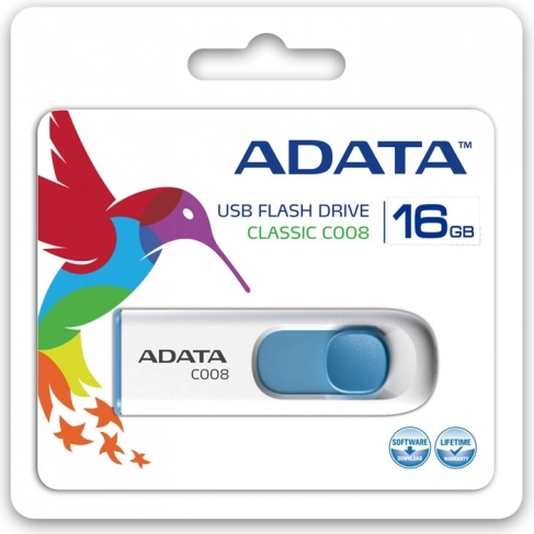 USB-Stick ADATA 16 GB USB 2.0 weiß-blau