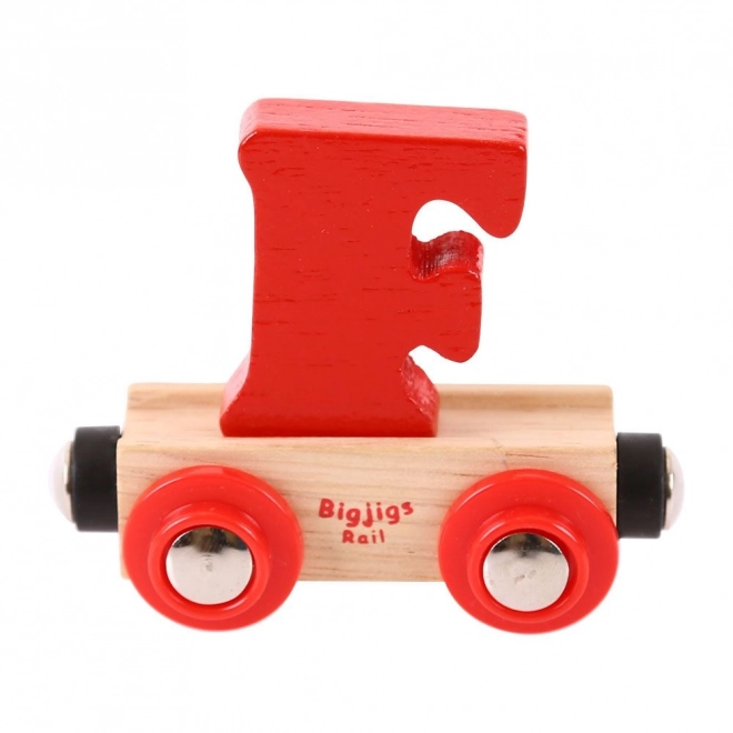 Bigjigs Rail houten wagon met letter F