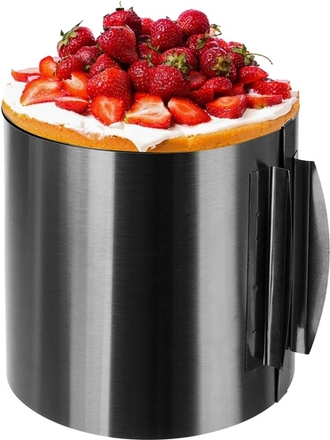 Adjustable Stainless Steel Cake Ring 16–30 cm, Height 15 cm RUHHY