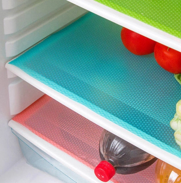 Antibacteriële en schimmelwerende koelkastmat (4 stuks) - blauw