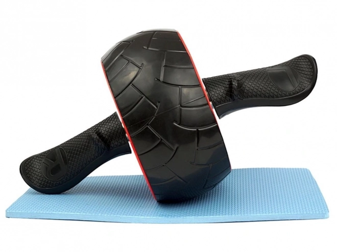 Exercices abdominaux sur roues + tapis – Bleu
