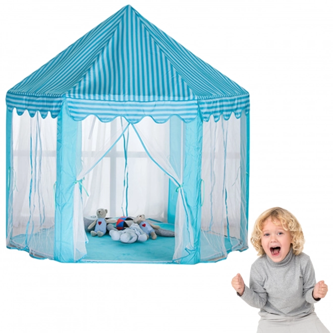 Zeskantige kindertent voor huis/tuin - blauw
