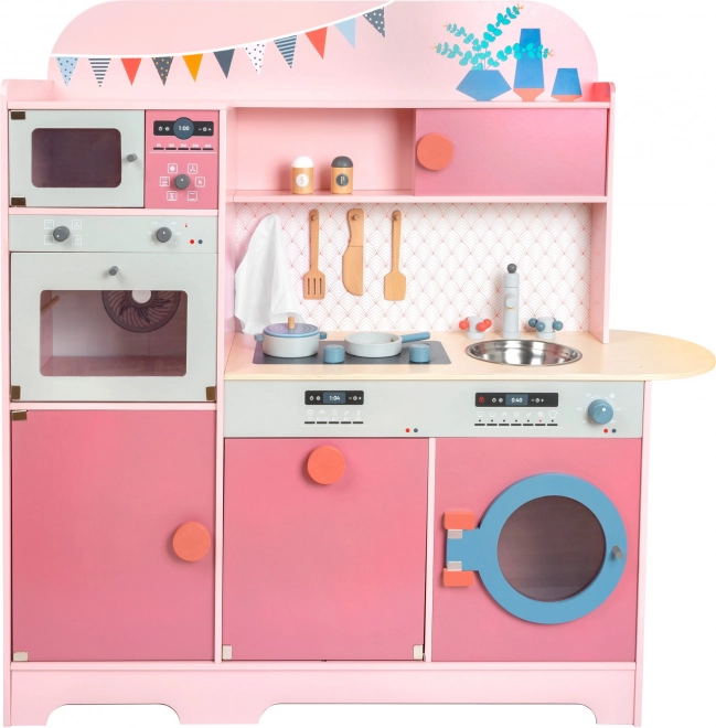 Houten keuken Gourmet roze