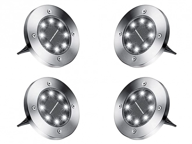 Zonne-energie tuinlampen met schemersensor set van 4 stuks
