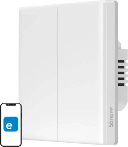 Intelligente Wi‑Fi wandtouchschakelaar Sonoff TX T5 2‑kanaals