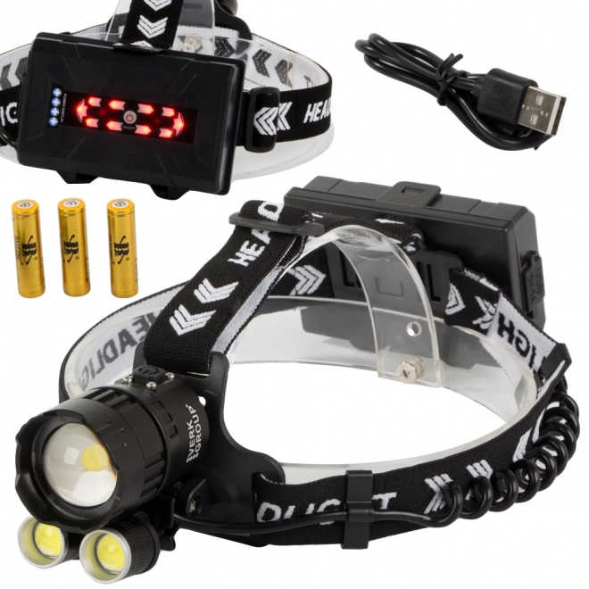 Bailong Professional LED Headlamp with Power Bank
