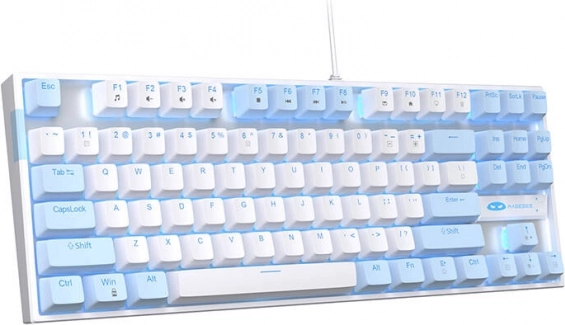 mechanical gaming keyboard MageGee MK-STAR blue and white