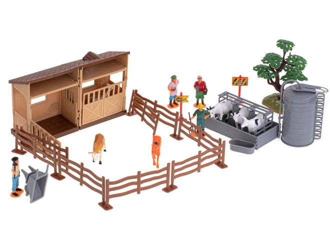 Animals, figures, and fencing