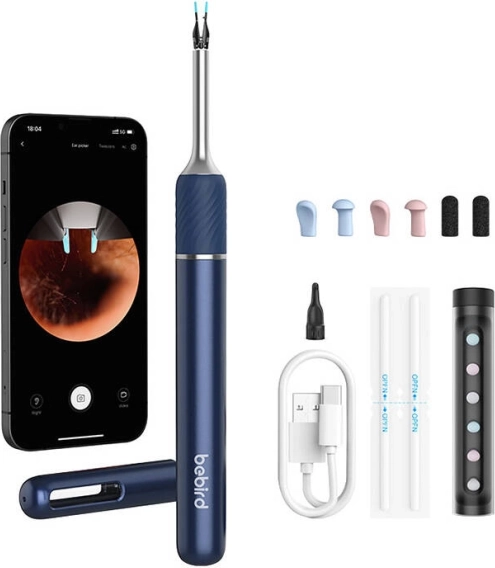 Slimme otoscoop met camera BEBIRD Note 5 blauw