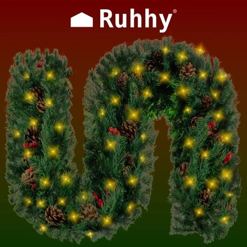 Kerstslinger / decoratie 2,7 m met LED-lampjes Ruhhy 22322