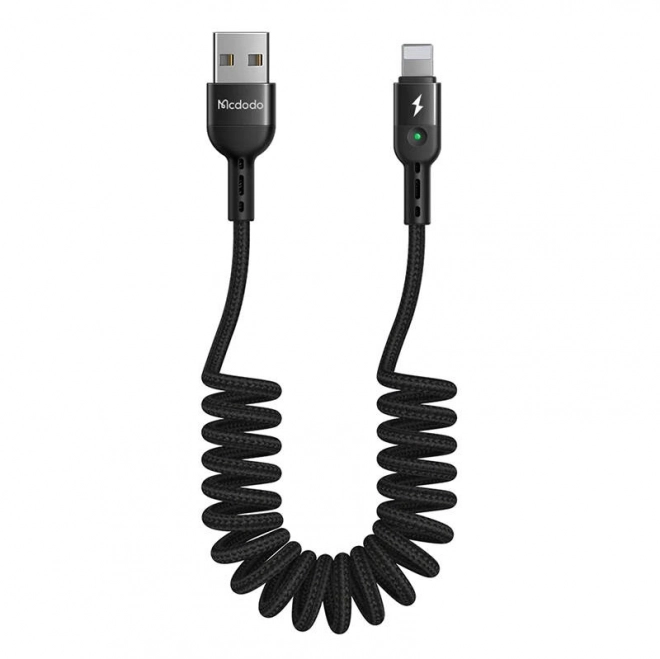 USB-Lightning-kabel, Mcdodo CA-6410, spiraalvormig, 1,8 m (zwart)
