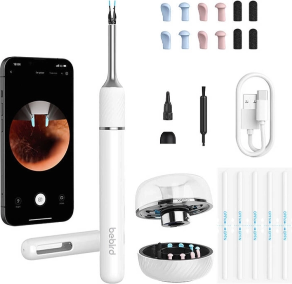Bebird Note 5 Pro otoscoop met camera voor oorreiniging – wit