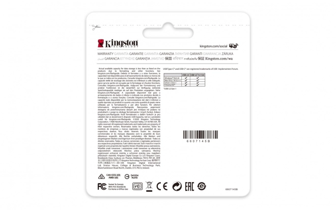 DT70/64GB USB-C 3.2 Gen1 flash-schijf