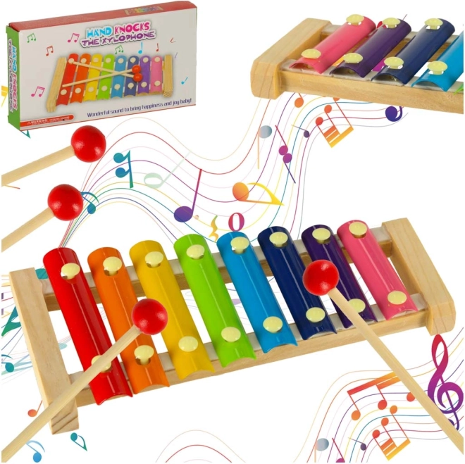 Houten kleurrijke xylofoontjes voor kinderen