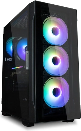 I3 Neo TG Mid Tower RGB boîtier PC noir avec 4 ventilateurs