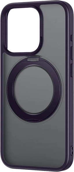 Baseus SkyRing Magnetic case with stand for iPhone 14 Pro Max + tempered glass and cleaning kit purple
